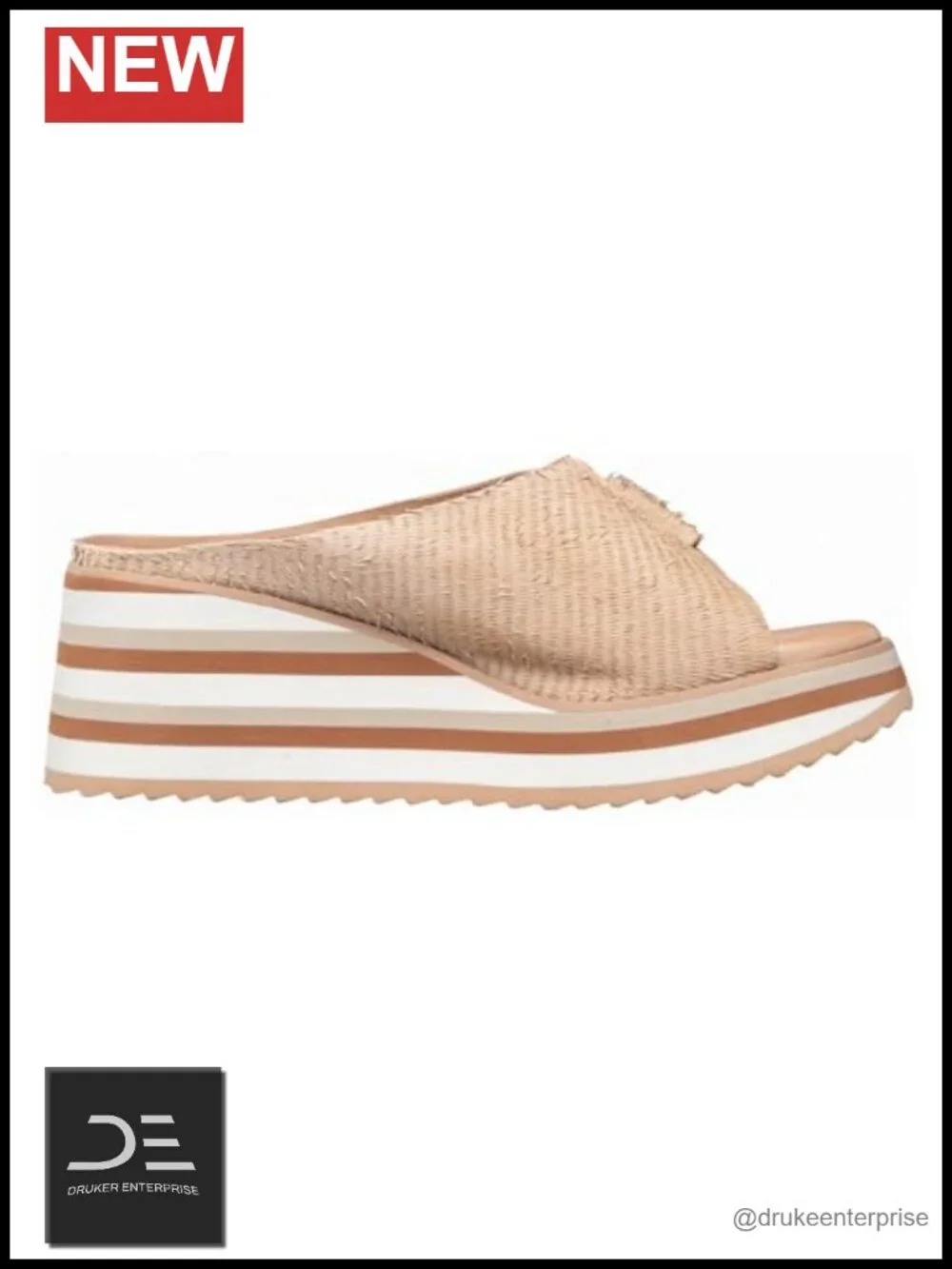 Women's Leather Slingback Wedge Sandals Platform 2